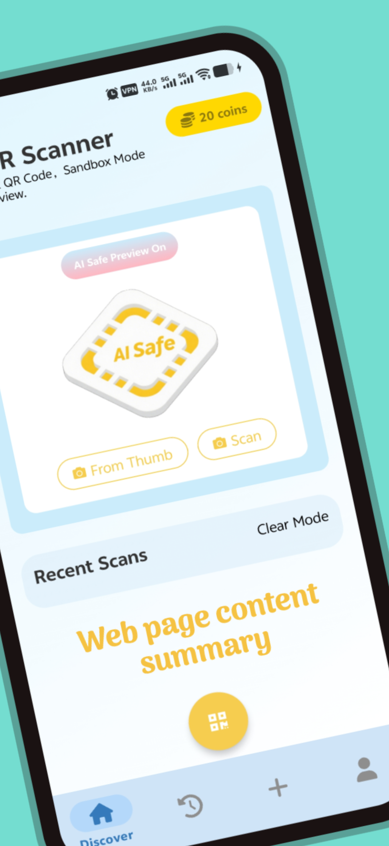 AI QRCode Scanner 内容识别界面